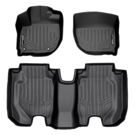 Smartliner SA0193-B0193 Custom Fit 2 Row Floor Mats Liner Set for 2016-2022 Honda HR-V, Black SM319770